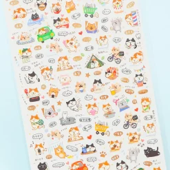 Cat Daily Event Schedule Seal Sticker Sheet