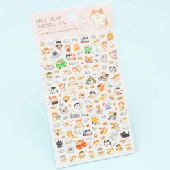 Cat Daily Event Schedule Seal Sticker Sheet