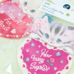 Cat Heart Die-Cut Zipper Bag Set
