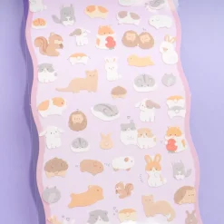 Cheeky Animal Cotton Paper Stickers