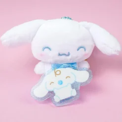 Cinnamoroll & Milk Plush Charm With Acrylic Badge