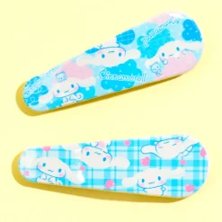 Cinnamoroll Blue Checks & Skies Hair Clips