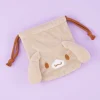 Cinnamoroll Die-Cut Drawstring Bag - Cappuccino