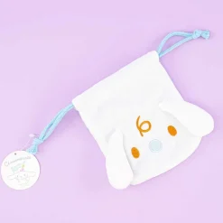Cinnamoroll Die-Cut Drawstring Pouch - Milk