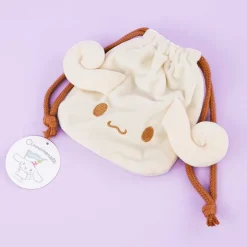 Cinnamoroll Die-Cut Drawstring Pouch - Espresso