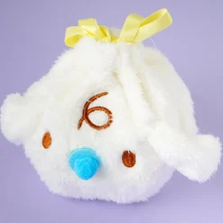Cinnamoroll Fluffy Face Drawstring Pouch - Milk