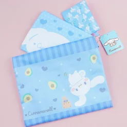 Cinnamoroll Heart & Avocado Flat Pouch Set - 3 pc