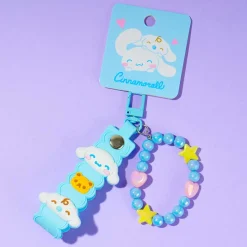 Cinnamoroll Keychain With Beaded Bracelet