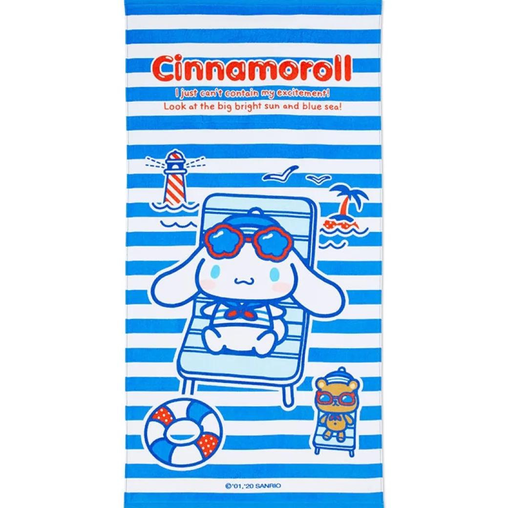 Cinnamoroll Sunbathing Large Beach Towel
