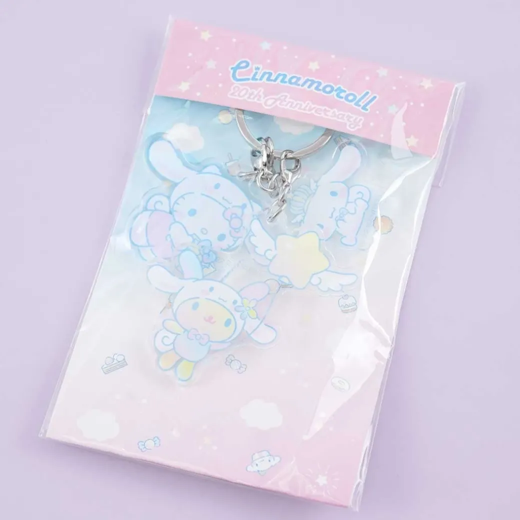 Cinnamoroll 20th Anniversary Triple Charm Keychain - Hello Kitty & Usahana