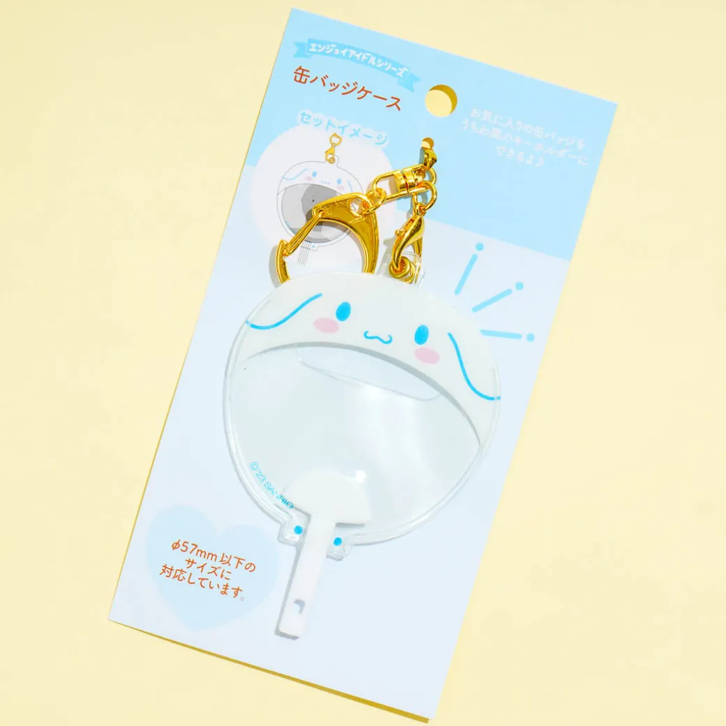 Cinnamoroll Uchiwa Fan Can Badge Case