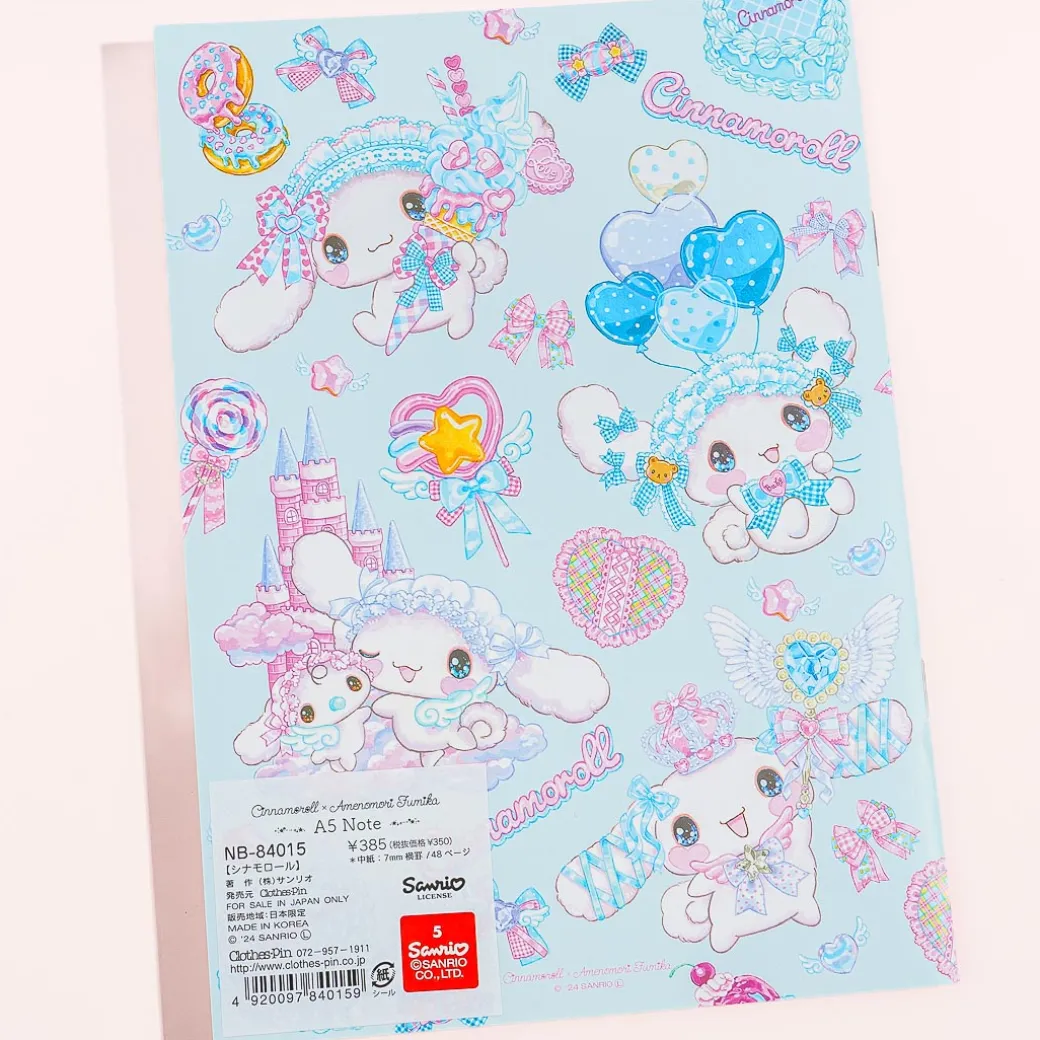 Cinnamoroll x Amenomori Fumika A5 Notebook