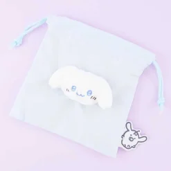 Cinnamoroll x Nagano Fluffy Face Drawstring Pouch