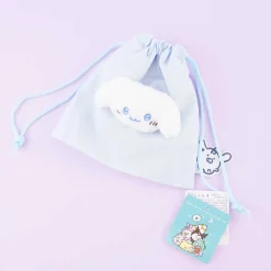 Cinnamoroll x Nagano Fluffy Face Drawstring Pouch