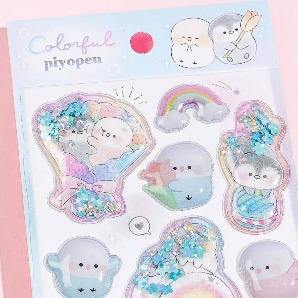 Colorful Piyopen Shakashaka Stickers