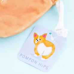 Corgi Pompon Hips Drawstring Pouch