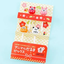 Daruma Animal Food Pick Set