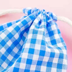 Dear Daniel Checkered Drawstring Bag