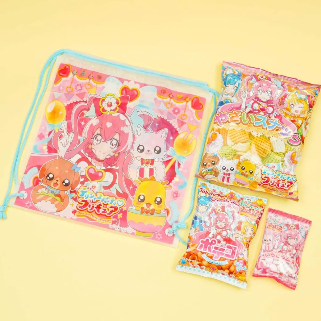 Delicious Party Pretty Cure Drawstring Pouch with Snacks