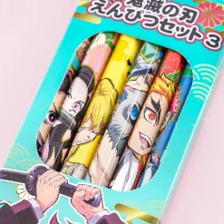 Demon Slayer Hexogonal Axis 2B Pencil Set