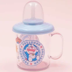 Doraemon Clear Drinking Cup With Lid & Straw
