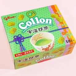 Glico Collon Biscuit Roll Box - Uji Matcha