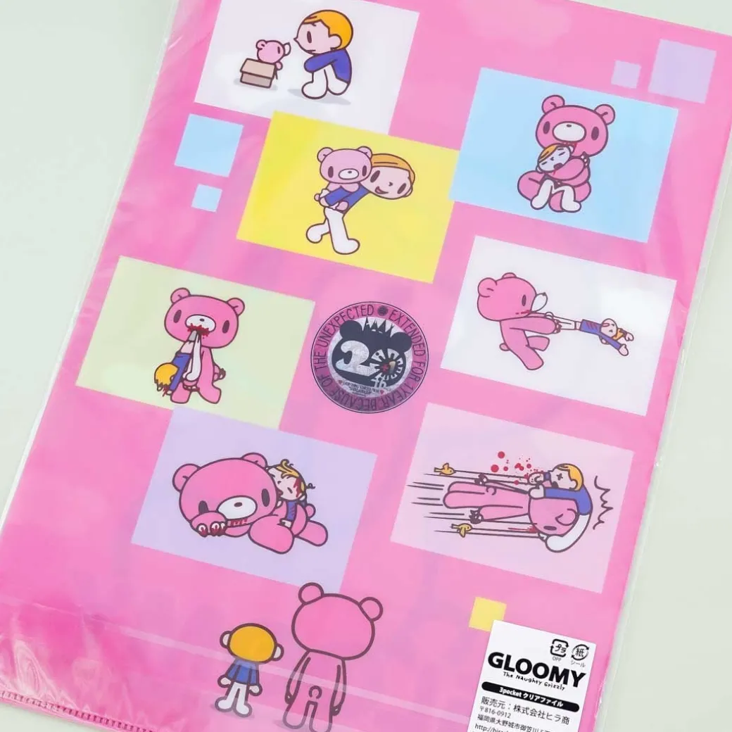 Gloomy Bear Pity Multi-Pocket A4 Folder