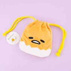 Gudetama Die-Cut Mini Drawstring Pouch