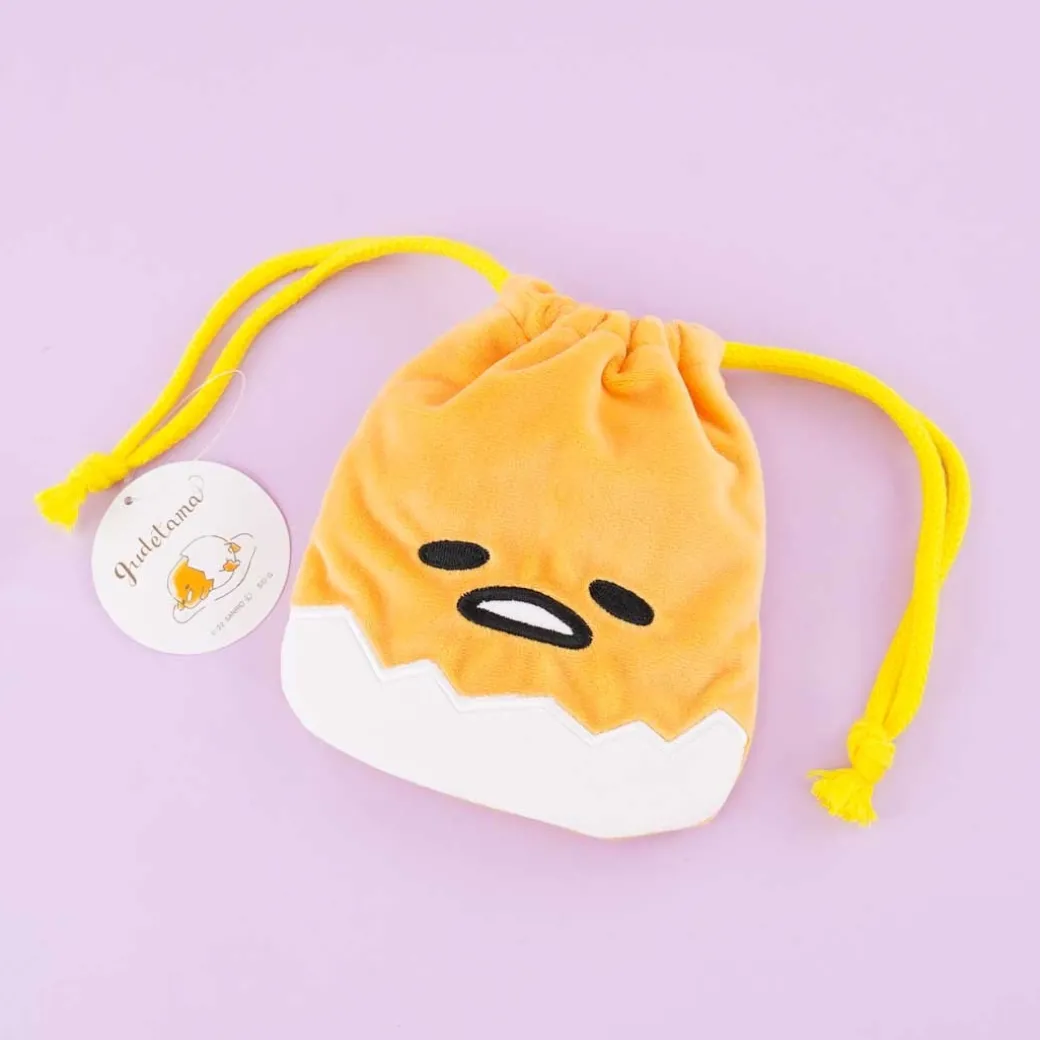 Gudetama Die-Cut Mini Drawstring Pouch