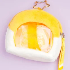 Gudetama Face Plushie Pouch With Window