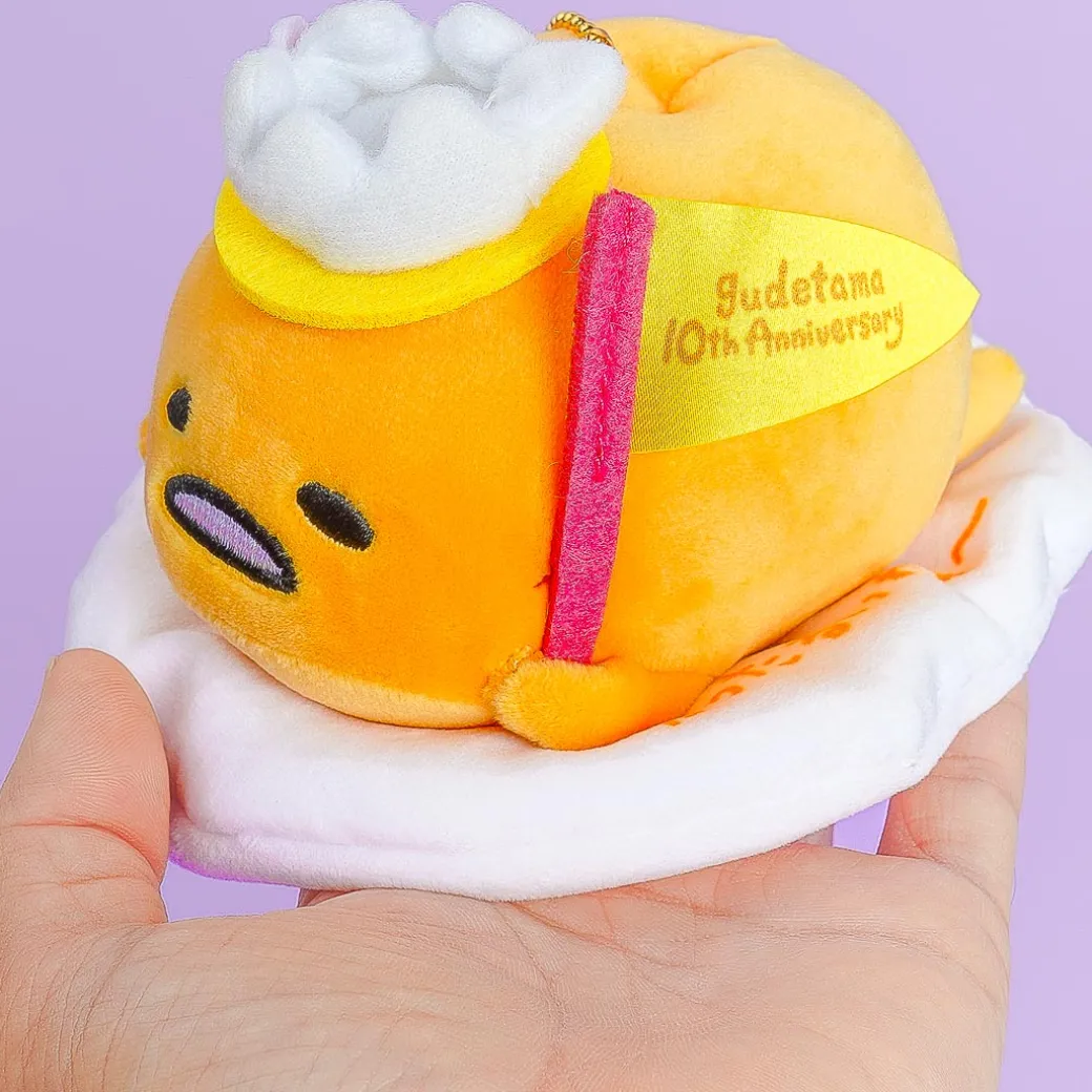 Gudetama Land 10th Anniversary Plushie Charm - Shiromi