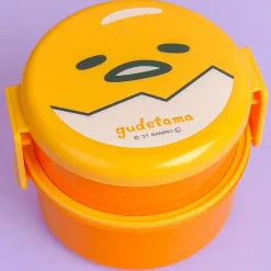 Gudetama Lazy Egg Double Layer Lunch Box With Fork