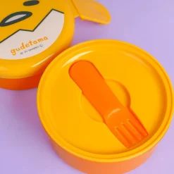 Gudetama Lazy Egg Double Layer Lunch Box With Fork