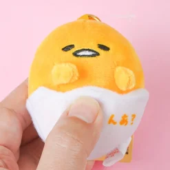 Gudetama Plushie Charm With Heart Carabiner - Mini