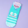 Hangyodon Peekaboo Striped Ankle Socks