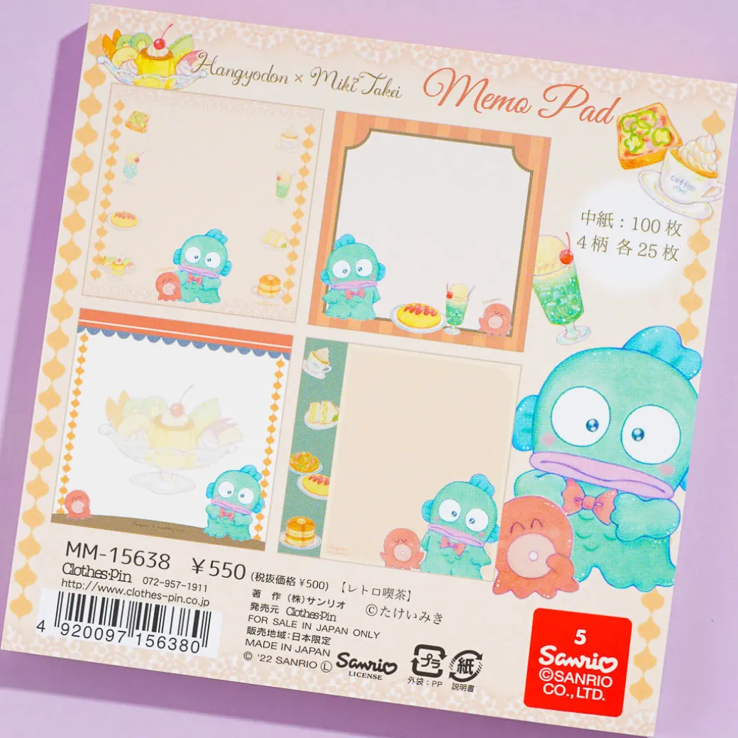 Hangyodon x Miki Takei Memo Pad