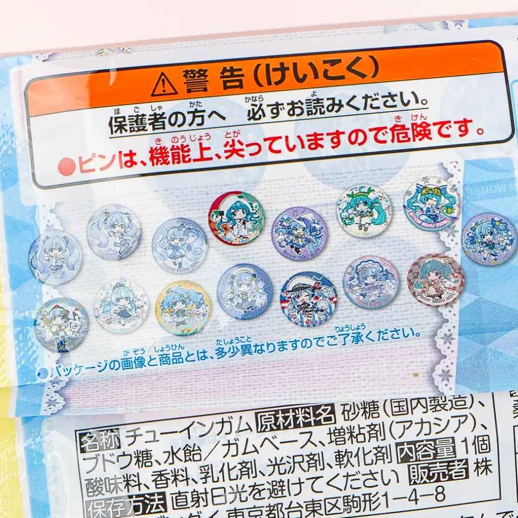Hatsune Miku Snow Miku Badge With Gum