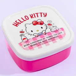 Hello Kitty & Mimmy Gingham Lunch Box Set - 3 pcs