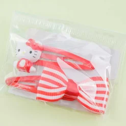 Hello Kitty & Red Ribbon Hair Clip Set