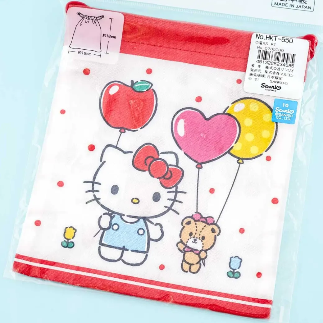Hello Kitty Apple Balloon Drawstring Pouch