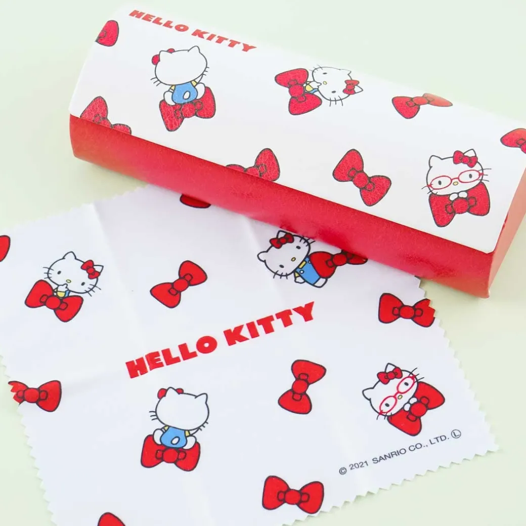 Hello Kitty Bows Flip Lid Eyeglass Hard Case
