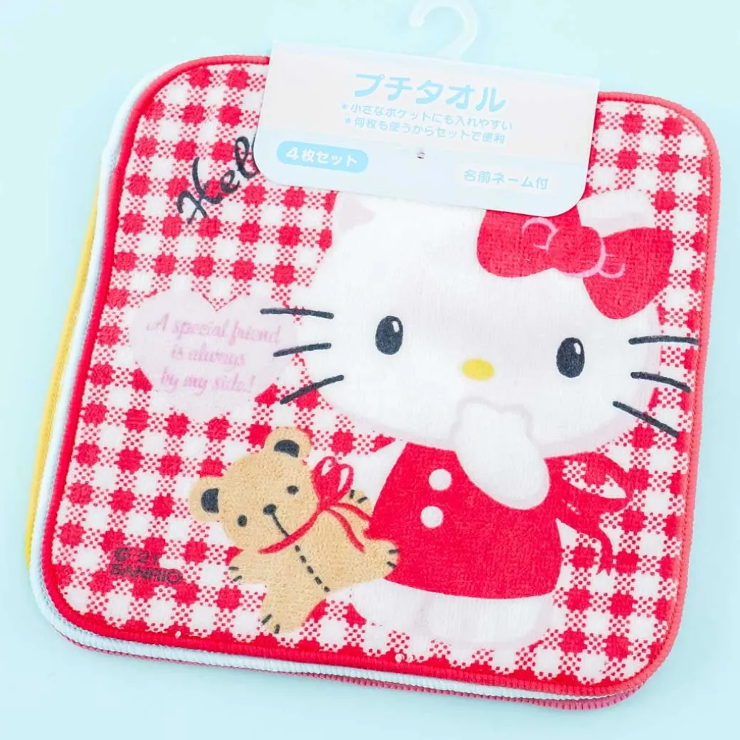 Hello Kitty Checkered Mini Towel Set - 4 pcs