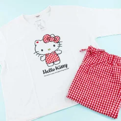 Hello Kitty Checkered Pajamas With Headband Set