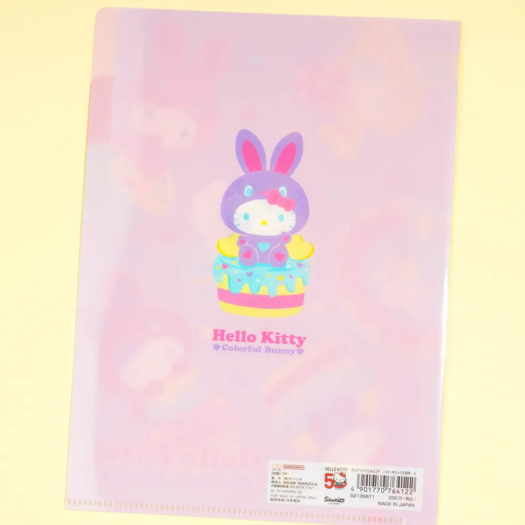 Hello Kitty Colorful Bunny Multi-Slot A5 File Folder
