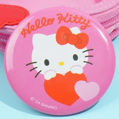 Hello Kitty Colorful Heart Mini Pouch & Badge Set
