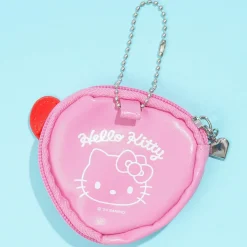 Hello Kitty Colorful Heart Mini Pouch & Badge Set