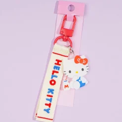Hello Kitty Embroidered Tag Key Holder