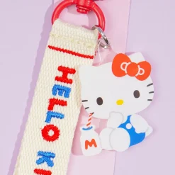 Hello Kitty Embroidered Tag Key Holder