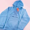 Hello Kitty Embroidery Hoodie - Blue / Large
