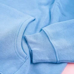 Hello Kitty Embroidery Hoodie - Blue / Large